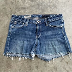 AG ADRIANO GOLDSCHMIED Distressed Jean Shorts
